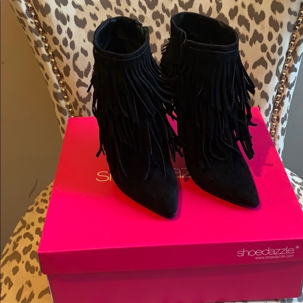 Suede Black Booties